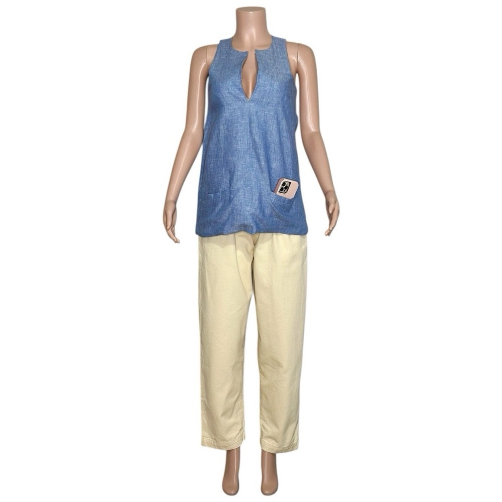 EMERSON FRY A-Line Mod Top, Chambray Linen, XS - Picture 12 of 13
